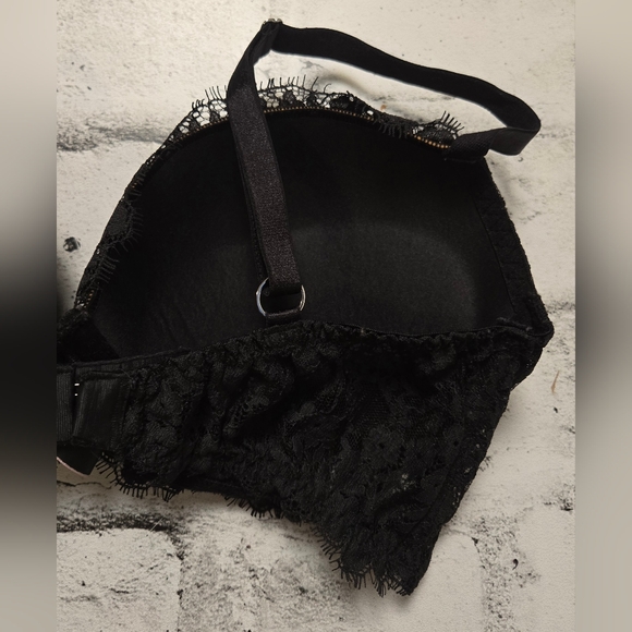 Victoria’s Secret Black Lace Longline Bra 36C Underwire - Picture 6 of 14